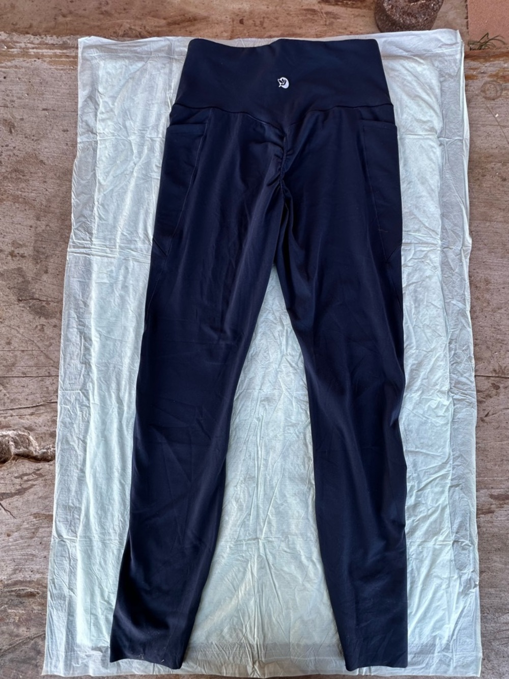 IUGA Yoga Pants High Rise Pocket Leggings Navy Small NWOT